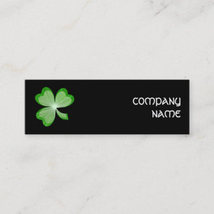 Shamrock Black business card skinny
