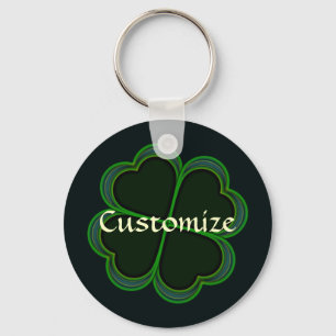 Shamrock Bleu Personalised Key Ring