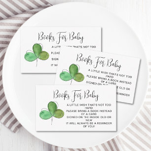 Shamrock Books For Baby Baby Shower Enclosure Card