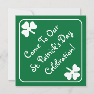 Shamrock Border St. Patrick's Day Invitation Card