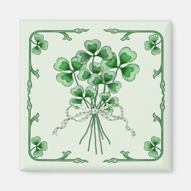Shamrock Bouquet 2 Magnet (Front)