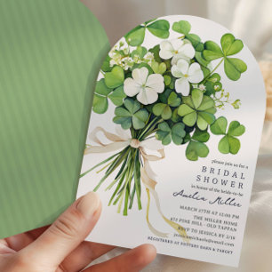 Shamrock Bouquet Bridal Shower Invitation