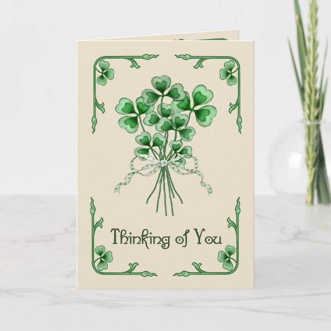 Shamrock Bouquet Card (Front)