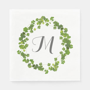 Shamrock bouquet, st patrick's day napkin