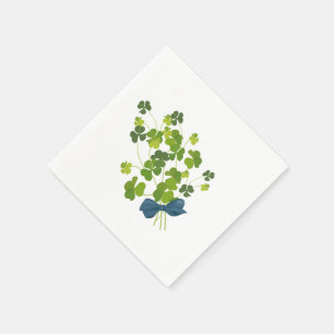Shamrock bouquet, st patrick's day napkin