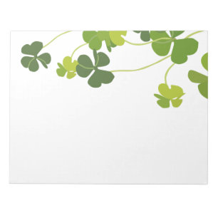 Shamrock bouquet, st patrick's day notepad