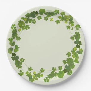 Shamrock bouquet, st patrick's day paper plate