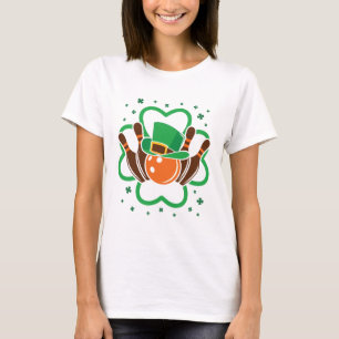 Shamrock Bowling Bowler St. Patricks Day T-Shirt
