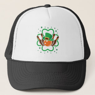 Shamrock Bowling Bowler St. Patricks Day Trucker Hat