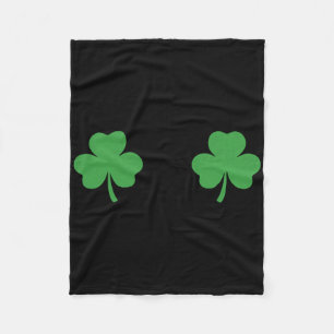Shamrock Breast Irish S Breasties St Patricks Day Fleece Blanket