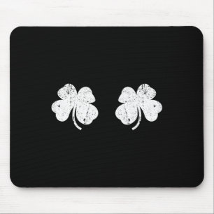 Shamrock Breast Shirt Irish S Breasties St Patrick Mouse Pad