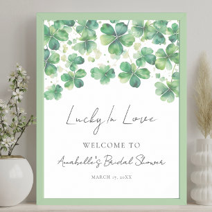 Shamrock Bridal Shower Welcome Sign