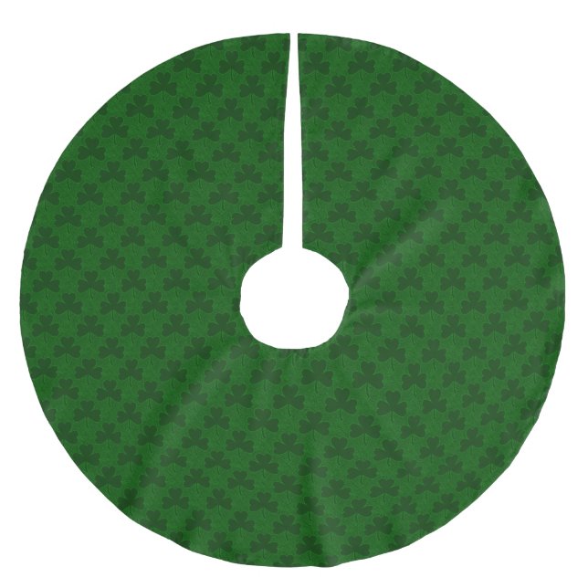 Shamrock Brushed Polyester Tree Skirt (Front)