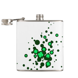 shamrock bubbles hip flask