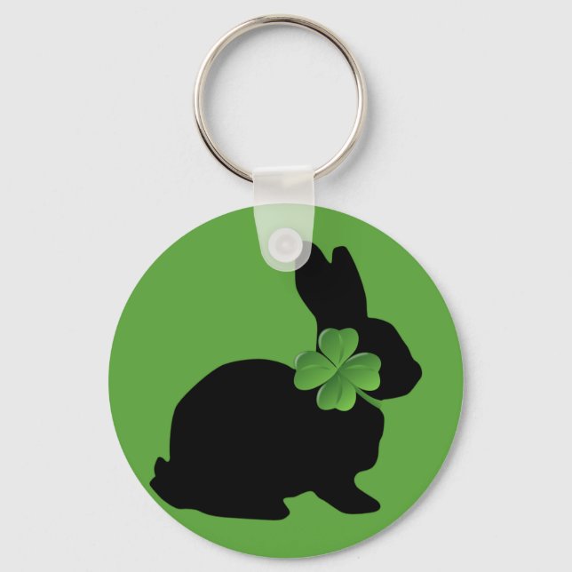Shamrock Bunny Key Ring (Front)