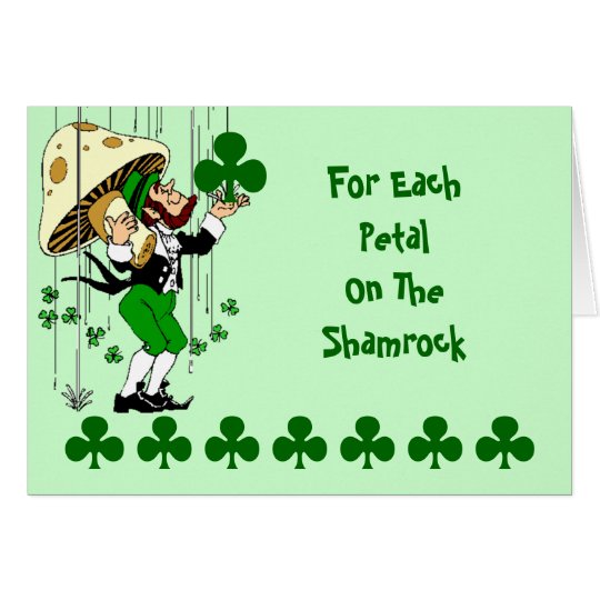 Shamrock Card Irish Blessing St. Patrick's Day