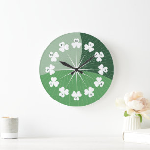 Shamrock Cascade Large Clock