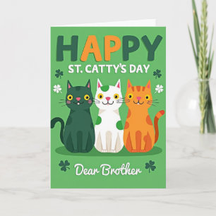 Shamrock Cats St Pattys Day Card