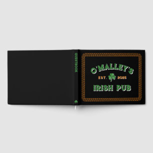 Shamrock Celtic Knot Border Irish Pub Guest Book
