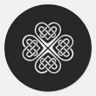 Shamrock, Celtic Knot, Irish Clover, St. Patricks Classic Round Sticker