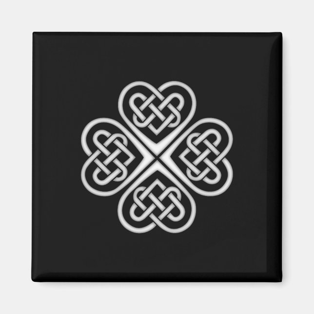 Shamrock, Celtic Knot, Irish Clover, St. Patricks  Magnet (Front)