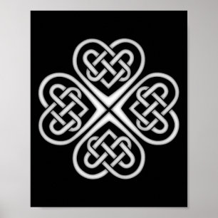 Shamrock, Celtic Knot, Irish Clover, St. Patricks Poster