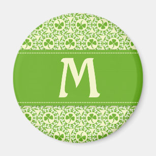 Shamrock Circles Monogram A Magnet