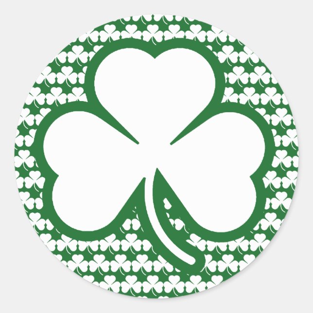 Shamrock Classic Round Sticker (Front)