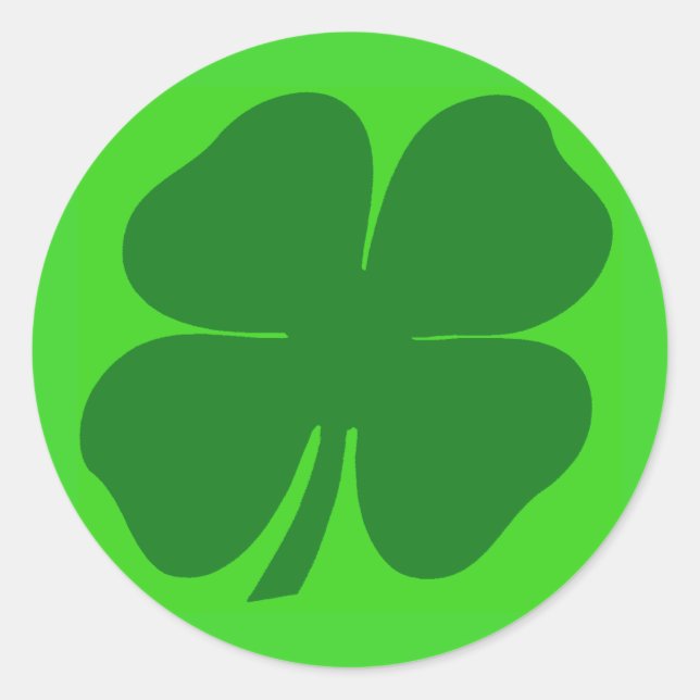 Shamrock Classic Round Sticker (Front)