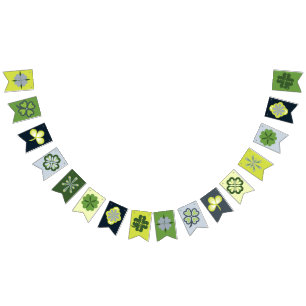 Shamrock Clover Floral St. Patrick's Day Party Bunting