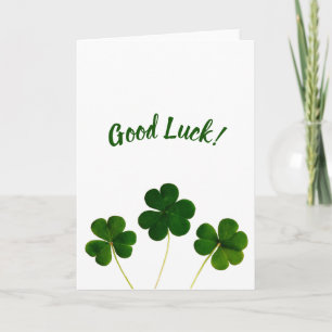 Shamrock Clover Good Luck Blank Card