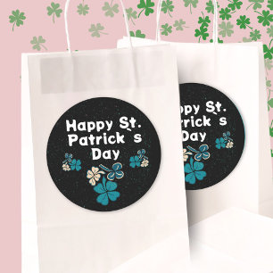 Shamrock Clover Irish Happy St. Patrick`s Day  Classic Round Sticker