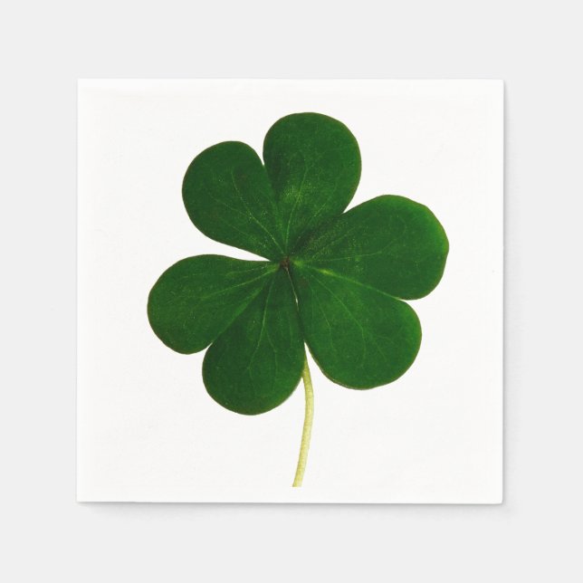 Shamrock Clover Photography St. Patrick Party Napkin (Front)