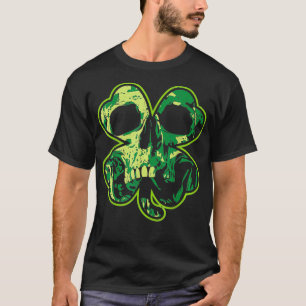 Shamrock Clover Skull Cool Irish St Patricks Day M T-Shirt