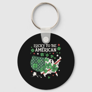Shamrock Clover Usa St. Patrick’s Day  Key Ring