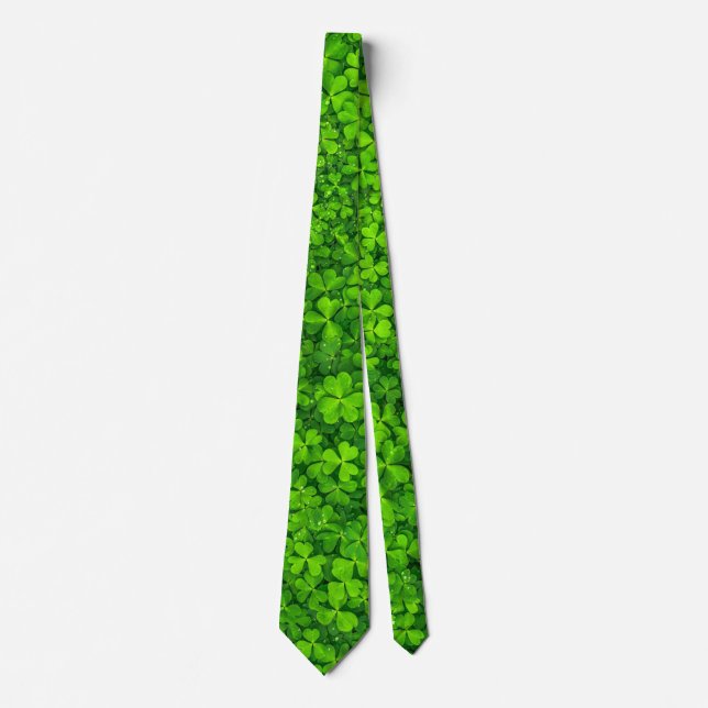 Shamrock Clovers Green Tie (Front)
