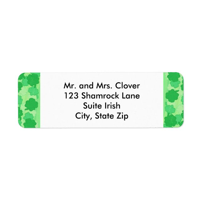Shamrock Collage Custom Address Labels (Front)