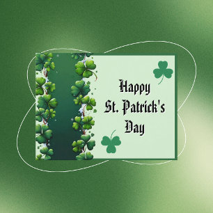 Shamrock Column St. Patrick's Day Postcard