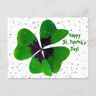 Shamrock Confetti St. Patrick's Day Postcard
