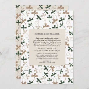 Shamrock Couples Drop In Baby Sprinkle Invitation