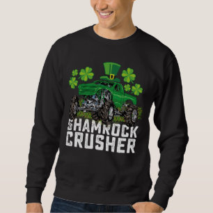 Shamrock Crusher St Patricks Day Monster Truck Sweatshirt