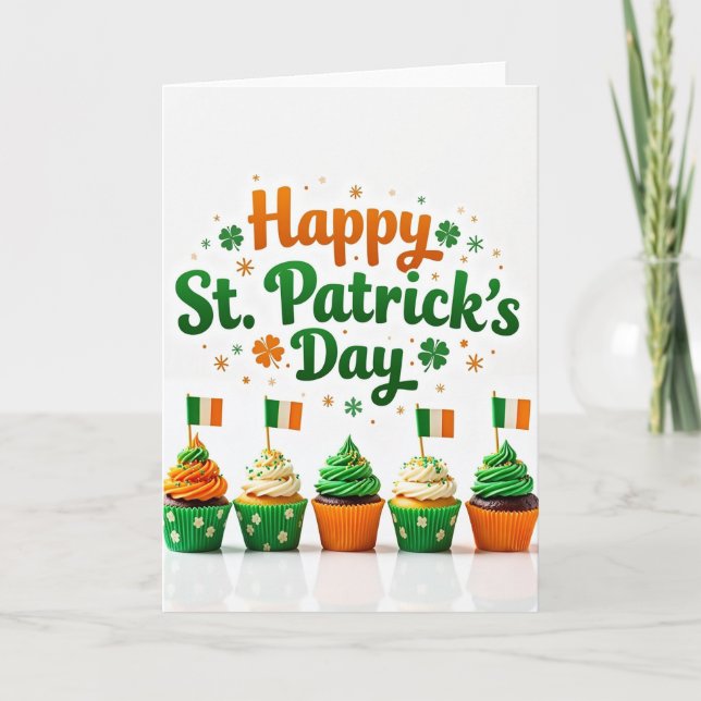 Shamrock Cupcake Pattern Card (Front)