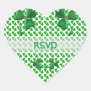 Shamrock Custom RSVP Irish Envelope Seal Sticker