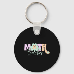 Shamrock Cute Math Teacher Algebra Geometry St Pat Key Ring