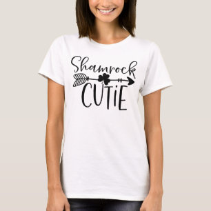 shamrock cutie St Patricks day gift funny women T-Shirt