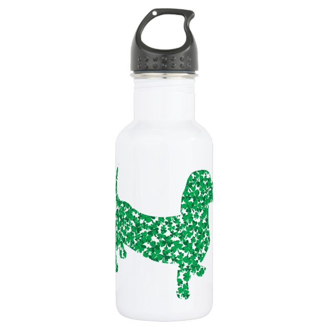 Shamrock Dachshund 532 Ml Water Bottle (Front)