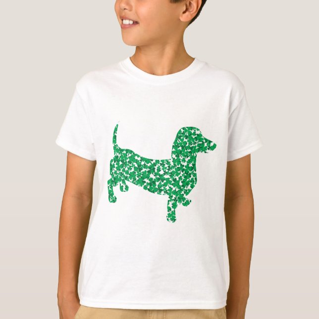 Shamrock Dachshund T-Shirt (Front)