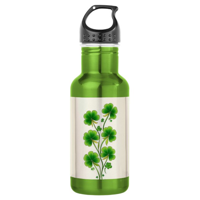 Shamrock Decoration 532 Ml Water Bottle (Front)
