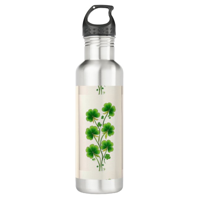 Shamrock Decoration 710 Ml Water Bottle (Front)