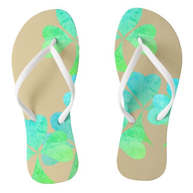 Shamrock Delight Gold Colour Thongs (Footbed)
